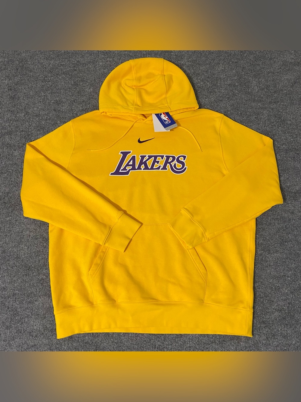 Nike Los Angeles Lakers Pullover Wordmark Hoodie Mens 2XL NWT